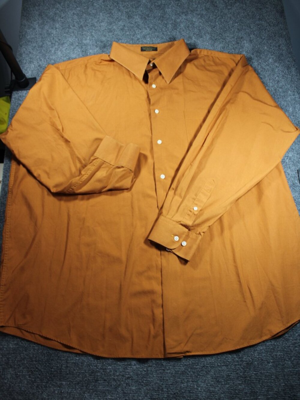 Alexander Julian Colours Men's Orange Button Down Dress Shirt XXL 18-18.5 34/35